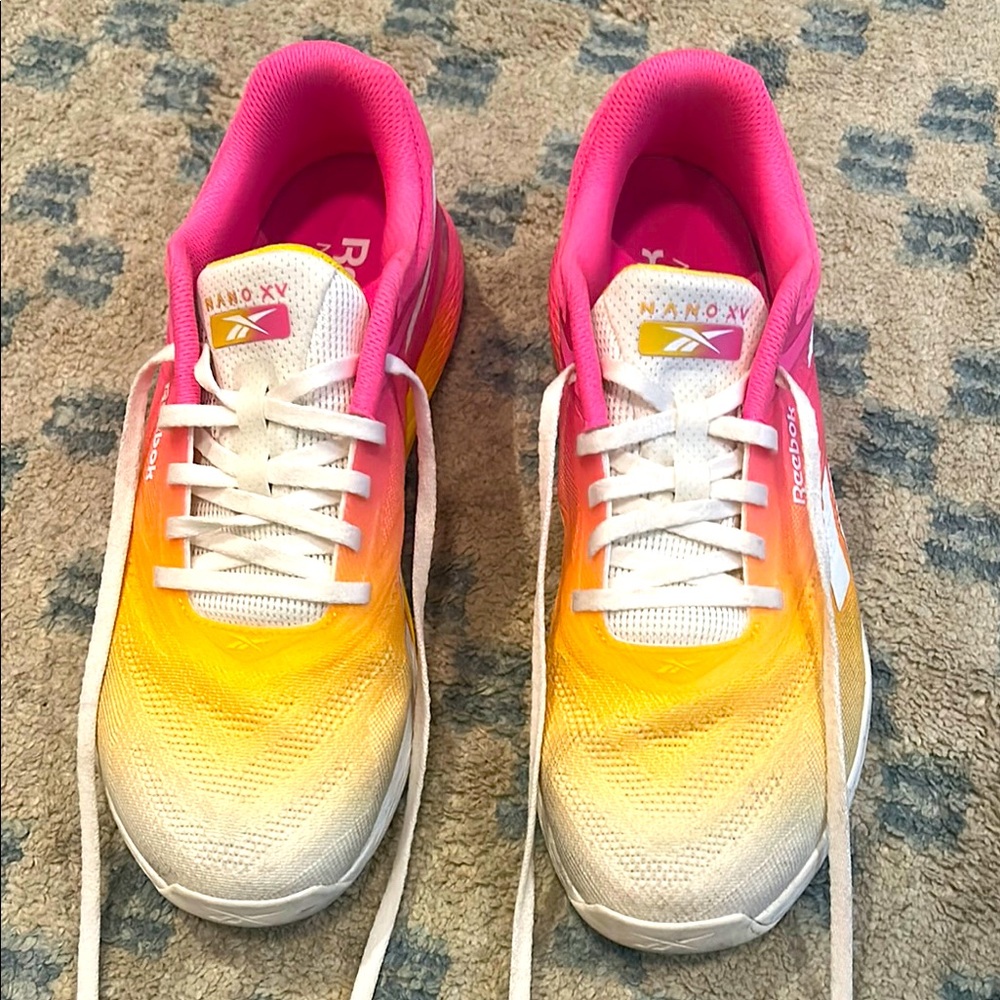 Reebok Women's Nano x5 - Pink, Yellow, White